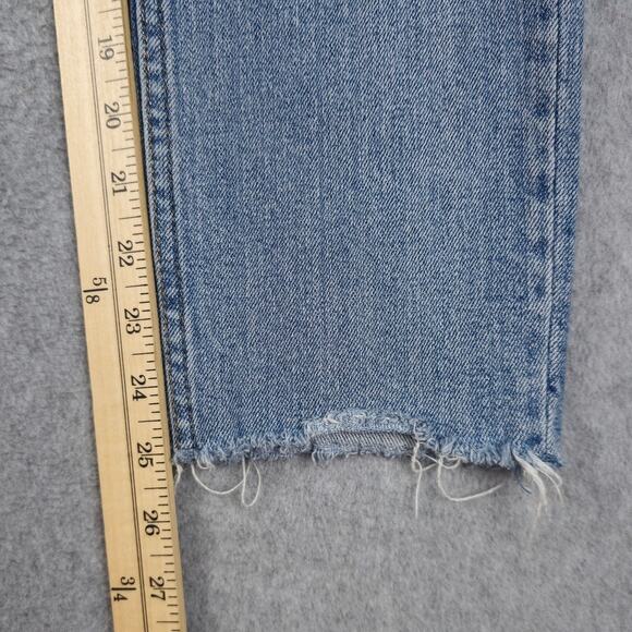 Denim Co Womens Size 4 Light Wash High Waist Jeans Frayed Hem 24" Waist FLAW - Picture 14 of 16